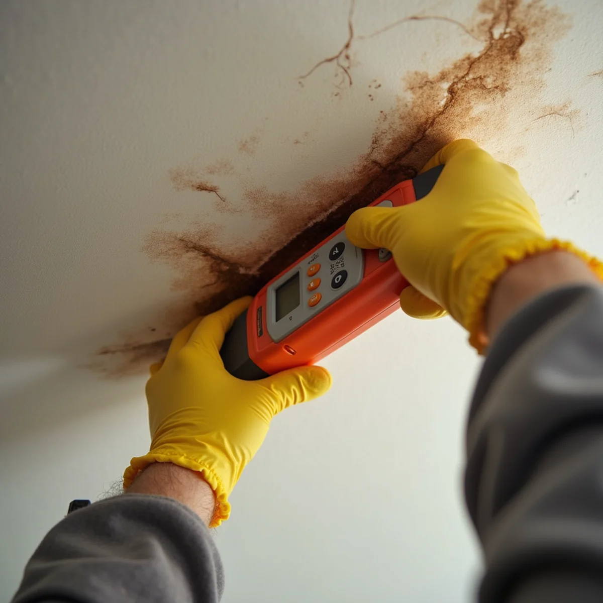 Ceiling Water Damage Repair crew at work in a Rocklin, CA home
