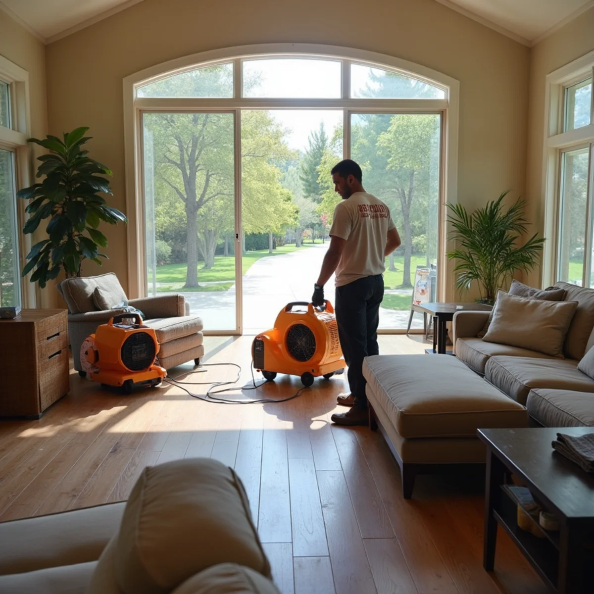 Water damage restoration in a Cameron Park home