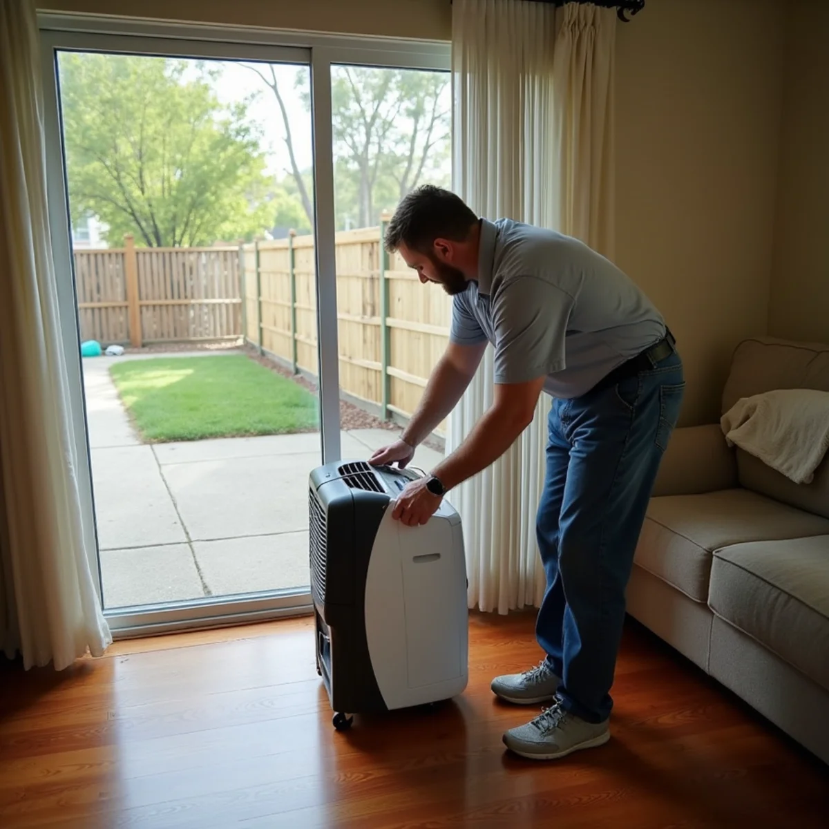 Water damage restoration in a Sacramento home