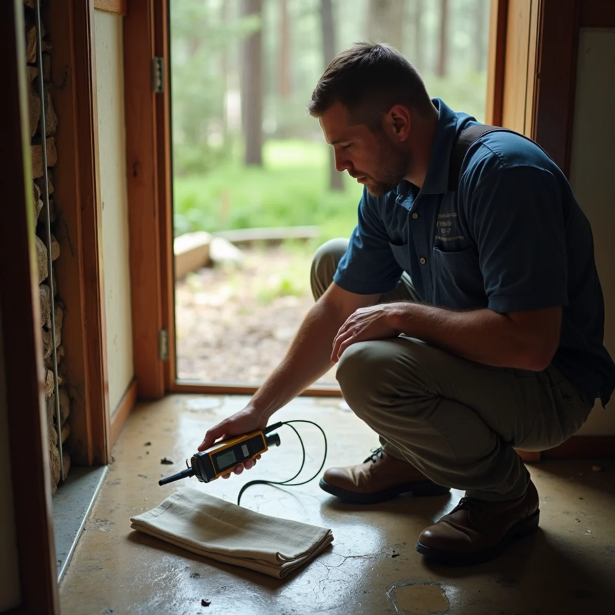 Water damage restoration in a Weimar home
