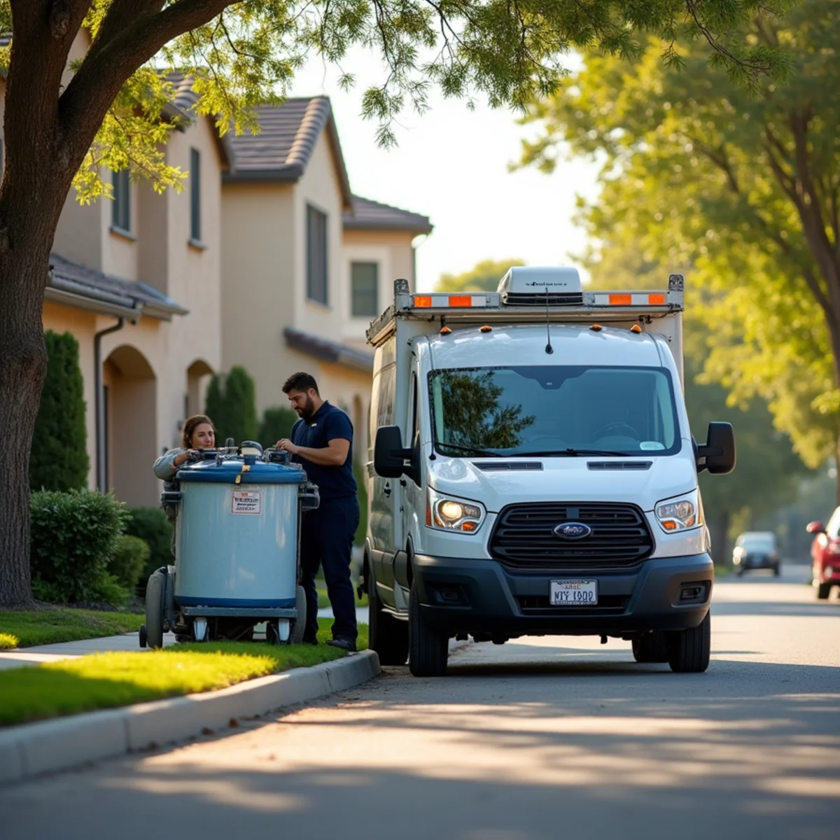Restoration Rocklin CA service van in a Rocklin, CA neighborhood