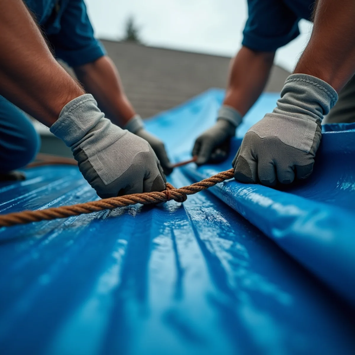 Storm Damage Cleanup crew at work in a Rocklin, CA home