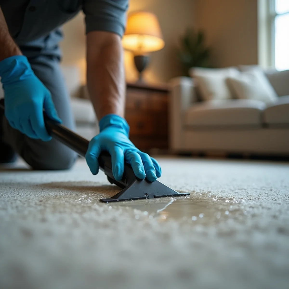 Water Damage Restoration crew at work in a Rocklin, CA home